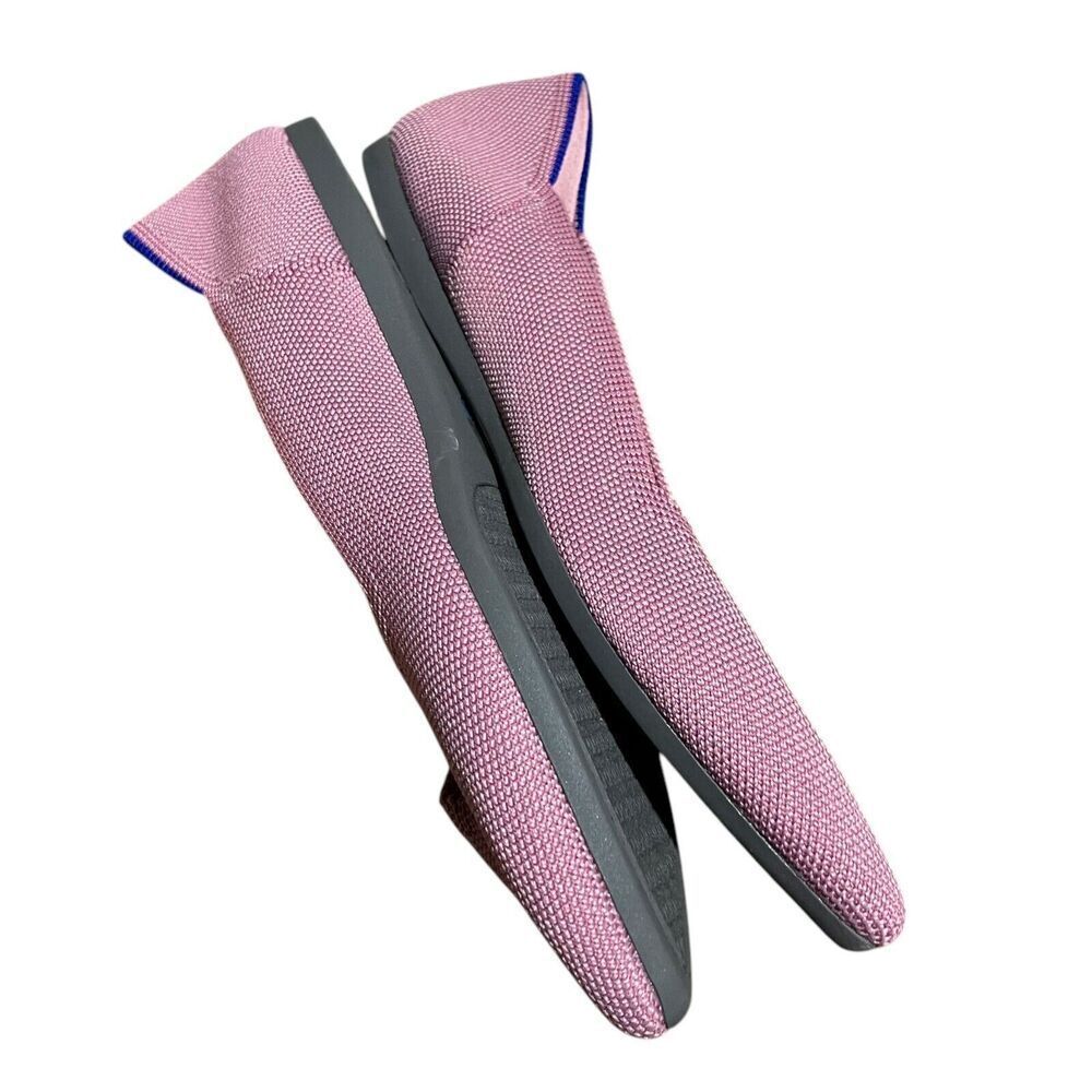 Rothys Flats Womens 8 Pink The Point Slip On Shoes Rosebud Washable Knit Spring - Picture 6 of 10